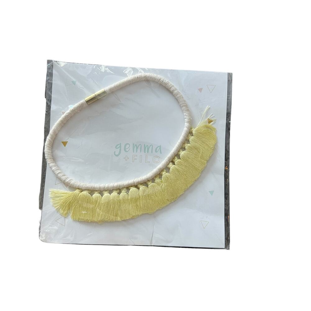 New Gemma + Filo Yellow Tassel Necklace